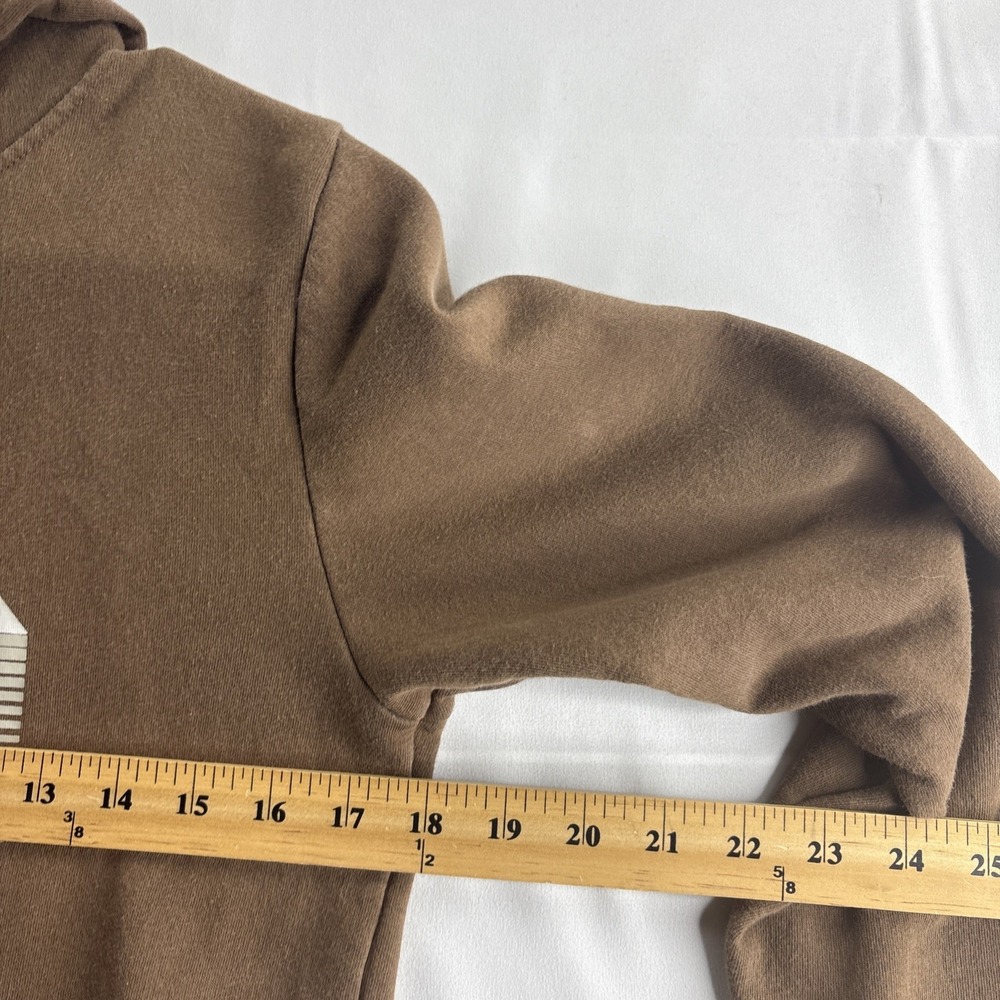 Under Armor Youth Large Brown Long Sleeve Fleece Hoodie Athletic Gym Casual - Picture 2 of 7